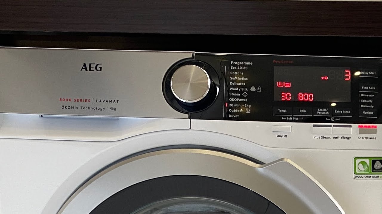 AEG 8000series washing machine guide راهنمای کار با لباسشویی آ ا گ