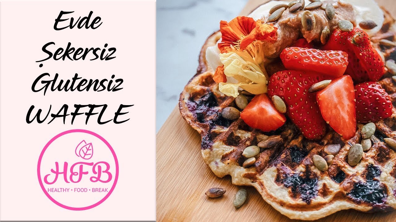 Şekersiz Glutensiz Waffle Tarifi l HealthyFoodBreak