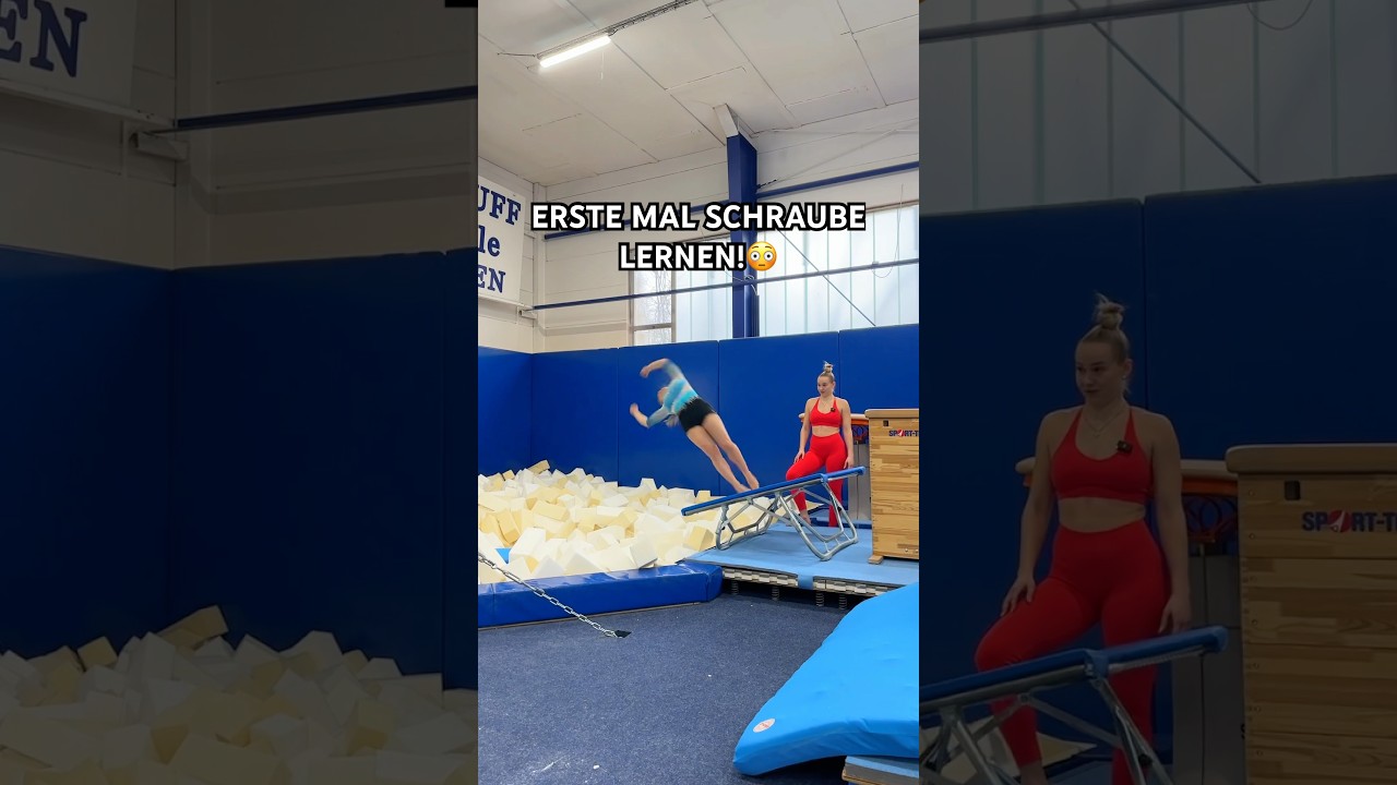 Wer von euch kann eine Schraube?🤔 @vaali_b #gymnast #turnen #challenge #training