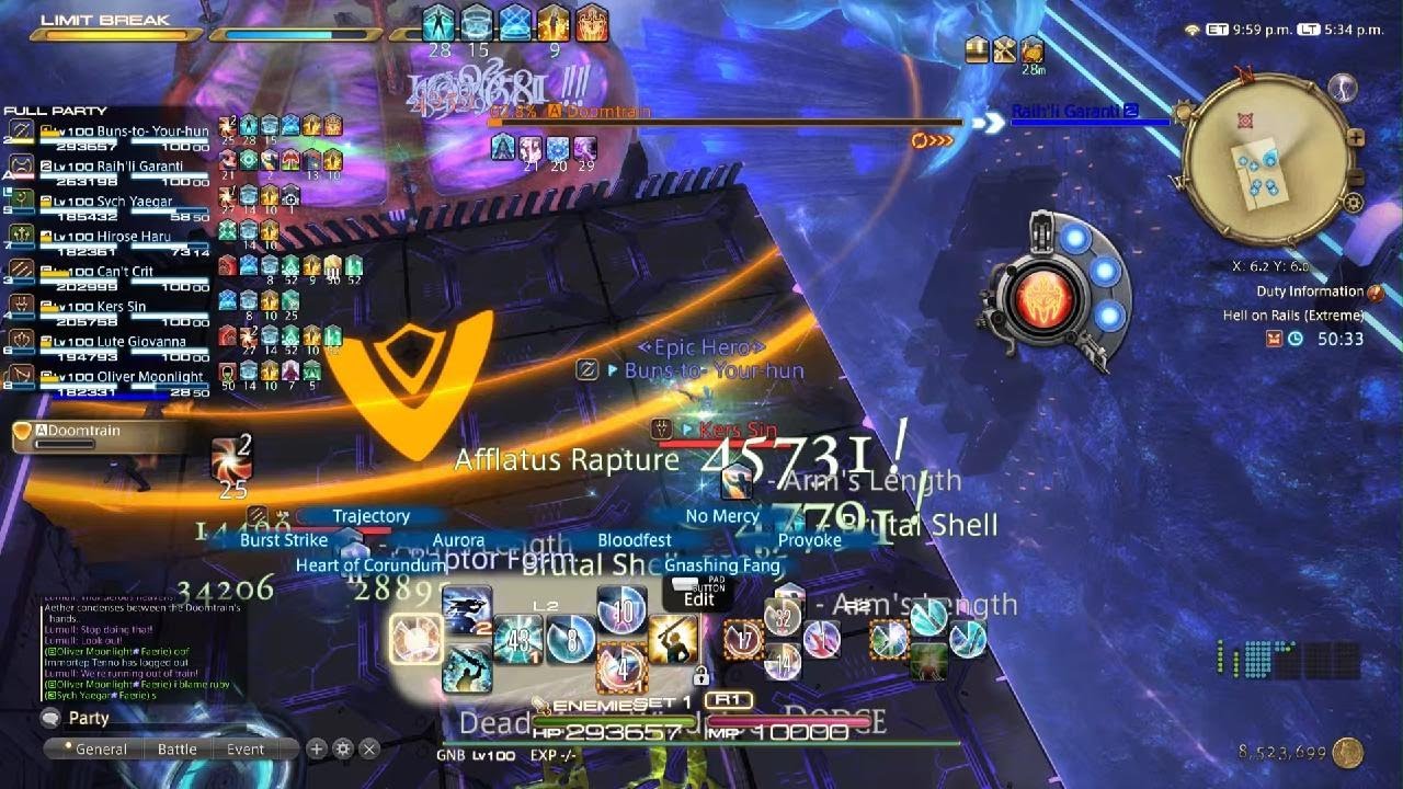 FF14 Doomtrain EX (Gnb PoV)- 24,519 rdps