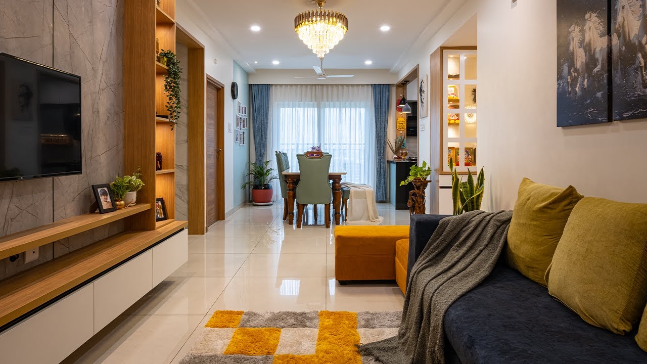 3BHK Home Interiors at Muppas Melody, Tellapur, Hyderabad | By Mindspan Interiors Pvt. Ltd.