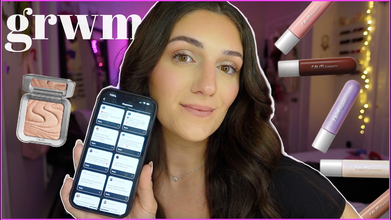 GRWM (собираемся вместе) с использованием косметики R.E.M. от Арианы Гранде ♡ (тур 