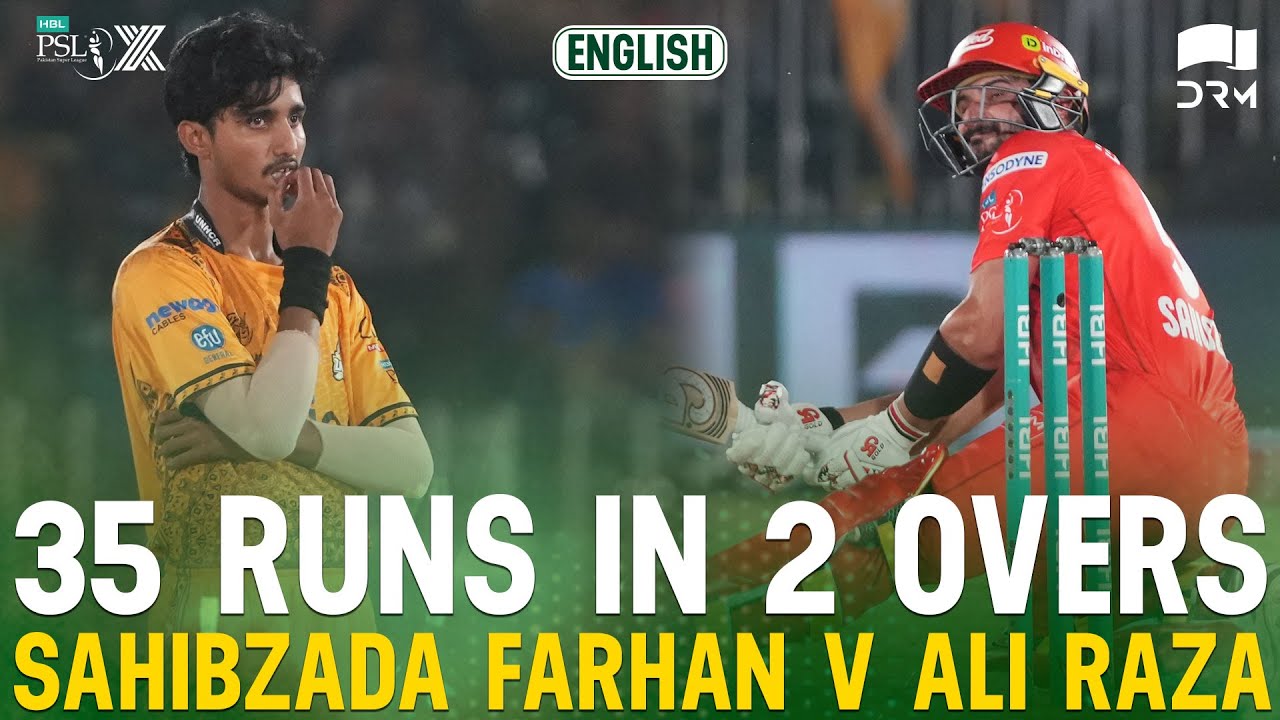 Unreal Hitting by Sahibzada Farhan Against Ali Raza | Islamabad vs Peshawar | HBL PSL X | M3O1K