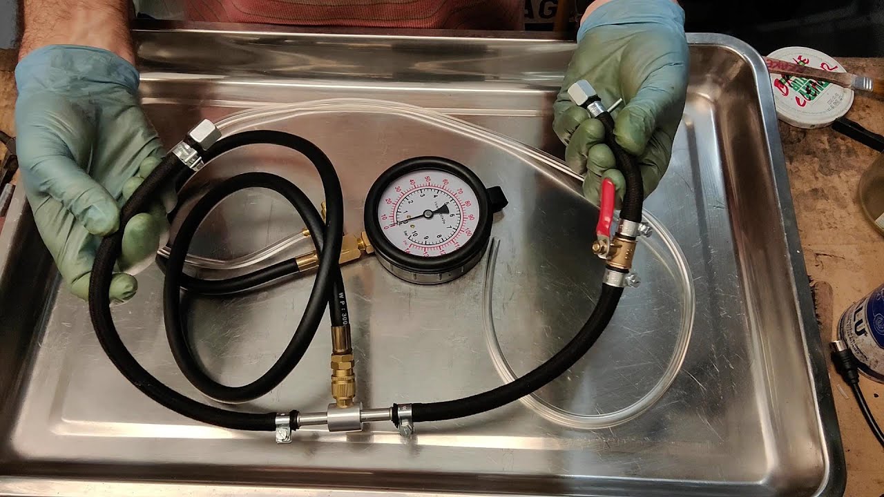 Testing fuel system and control pressure and WUR