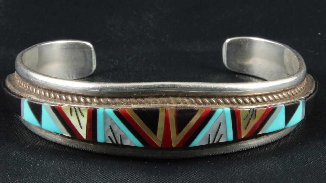 George Francis Native American inlay jewelry Zuni marks