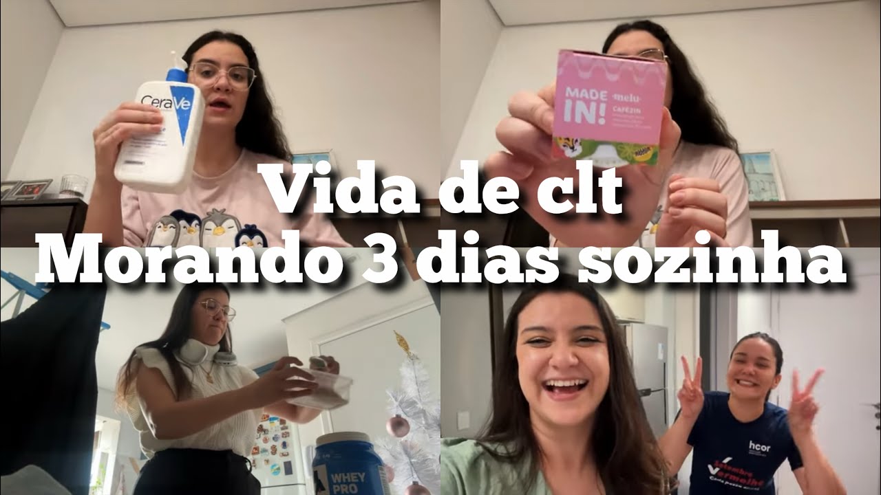 Vida de CLT; morando sozinha por 3 dias, tomando whey, momento da beleza e produtos do project pan