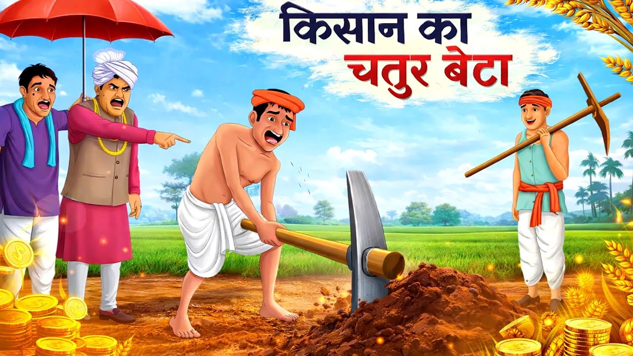 गरीब किसान का चतुर बेटा | Gareeb Kisan | Hindi kahaniya | Moral stories | Cartoon story | Kahani