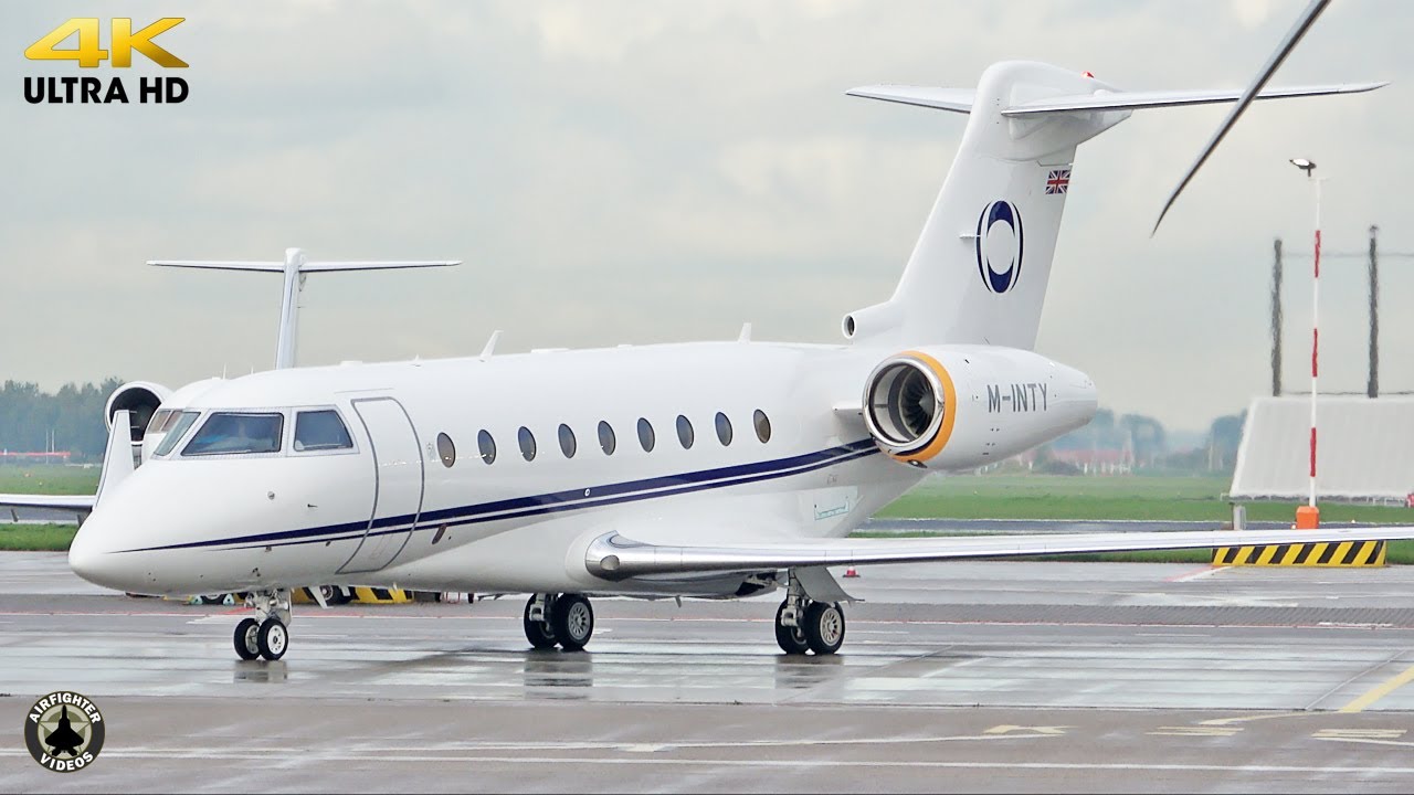 Beautiful Gulfstream G280 M-INTY departure to Farnborough | AMS 4K