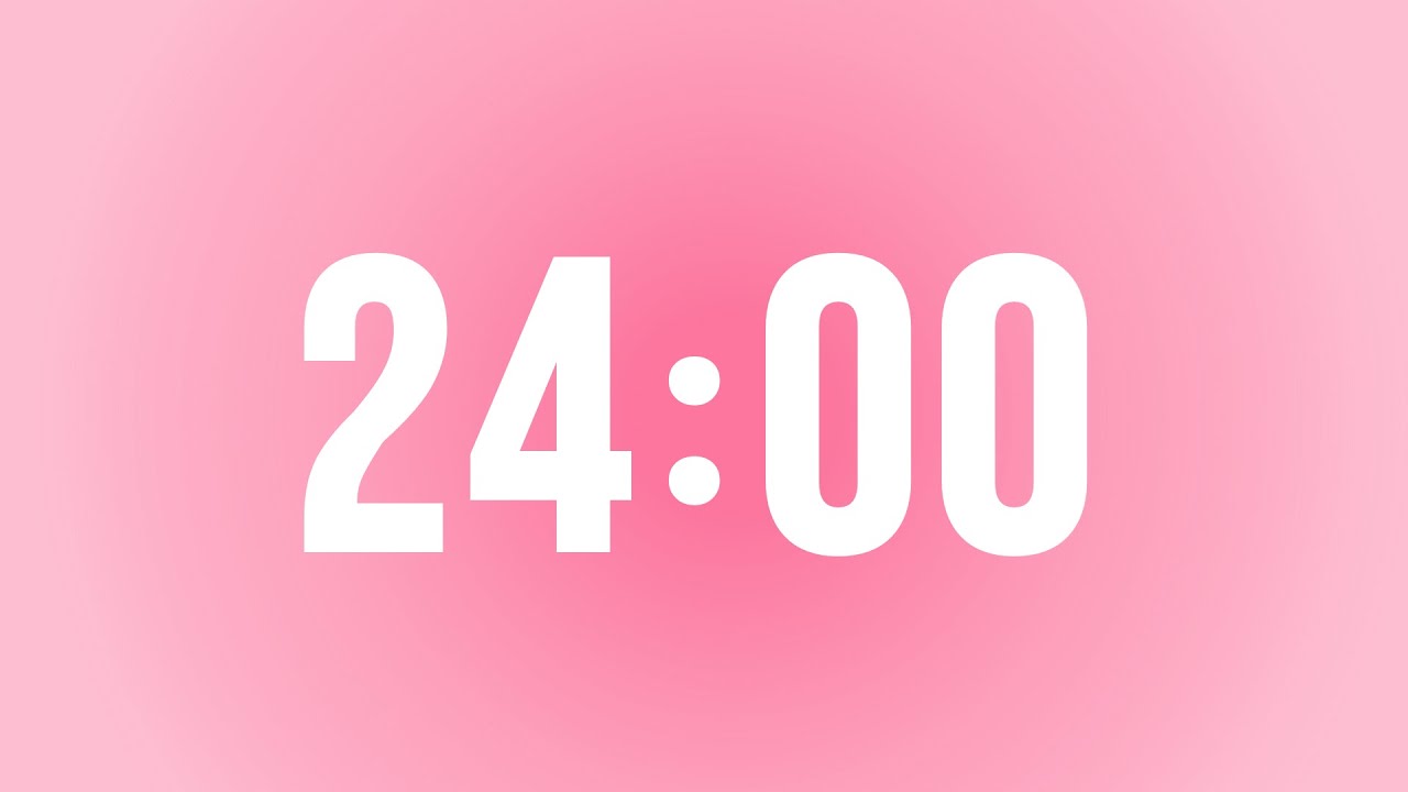 24 Minute Pastel Pink Study Timer | Cute Timer
