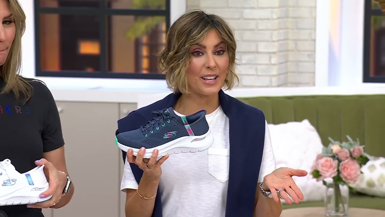 Skechers Slip- -ins Arch Fit Vegan Washable Mesh Sneakers - Easy Chic on QVC
