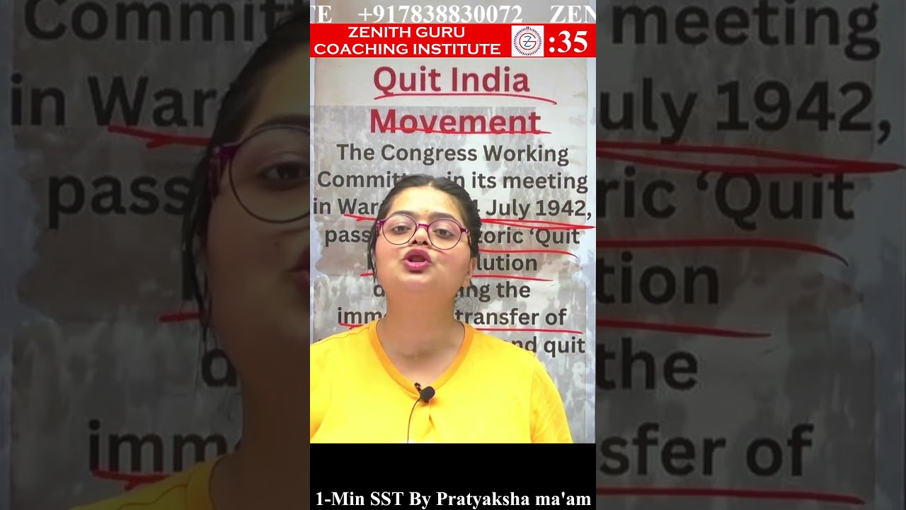 1 MIN SST 026 QUIT INDIA MOVEMENT II BY PRATYAKSHA MA'AM