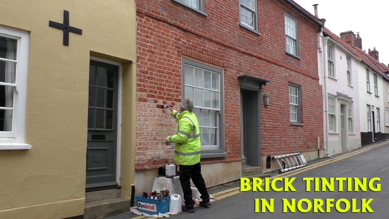 Brick tinting/staining in Norfolk, England.