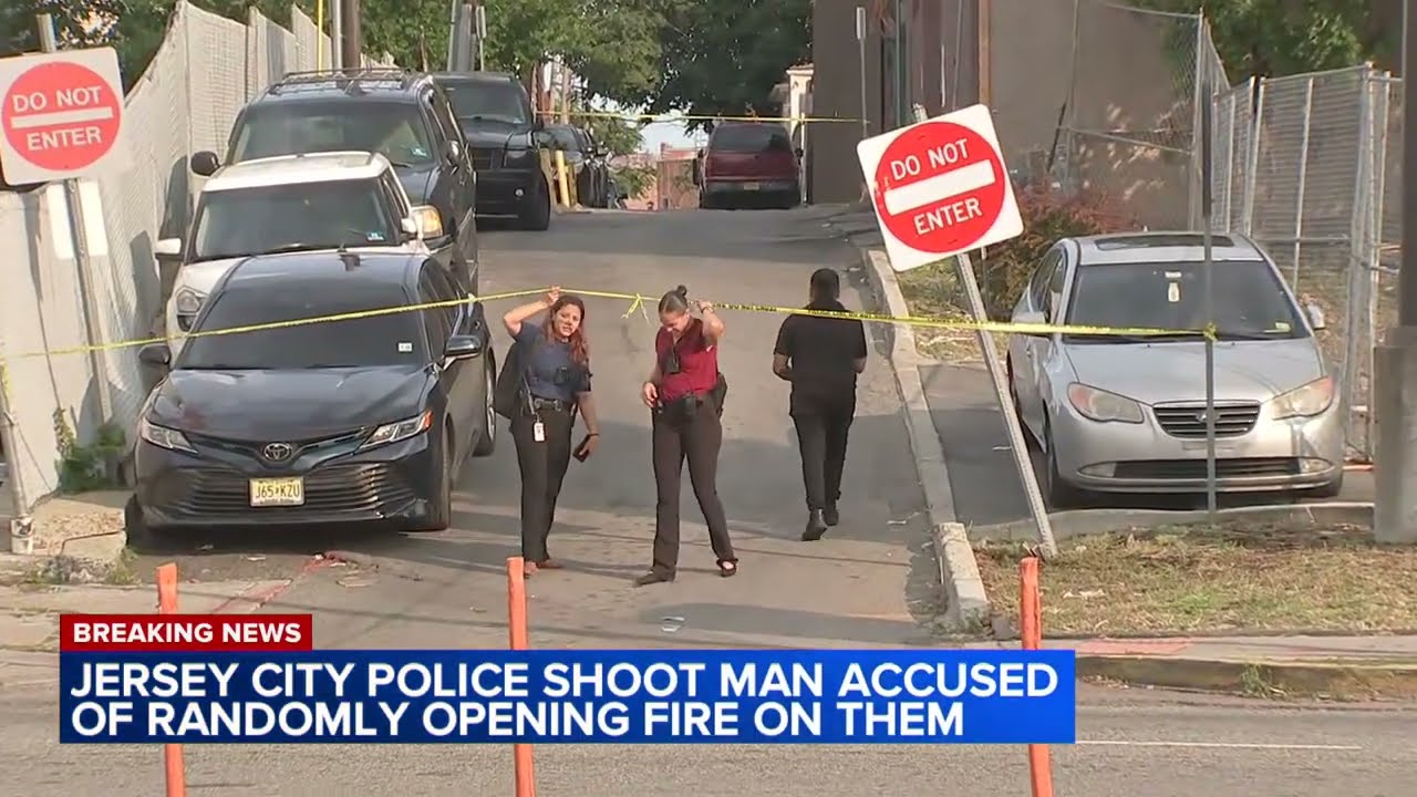 Gunman fires at police vehicles in Jersey City; no injuries