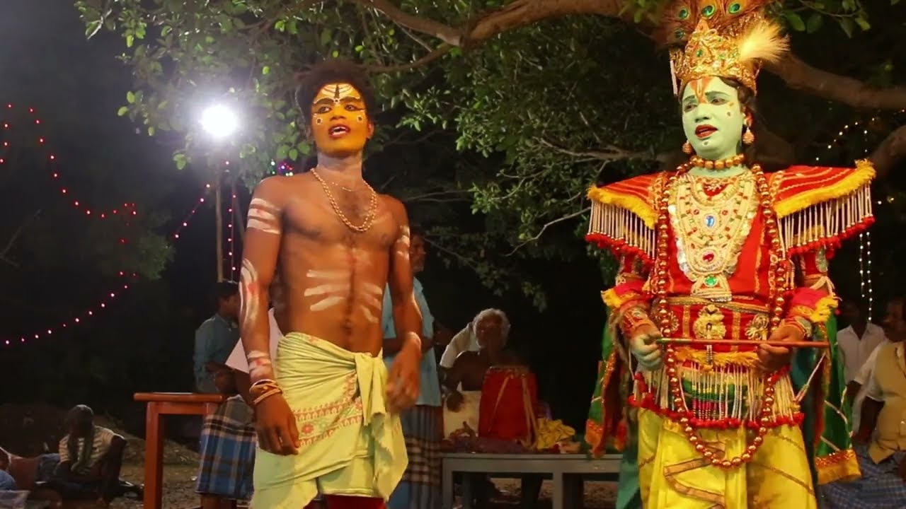 13 ஆம் நாள் சண்ட ஸ்ரீ கிருஷ்ணராக  ஆசிரியர் லோகநாதன் தர்பார்  | ஸ்ரீ ராமஜெயம் நாடக சபா