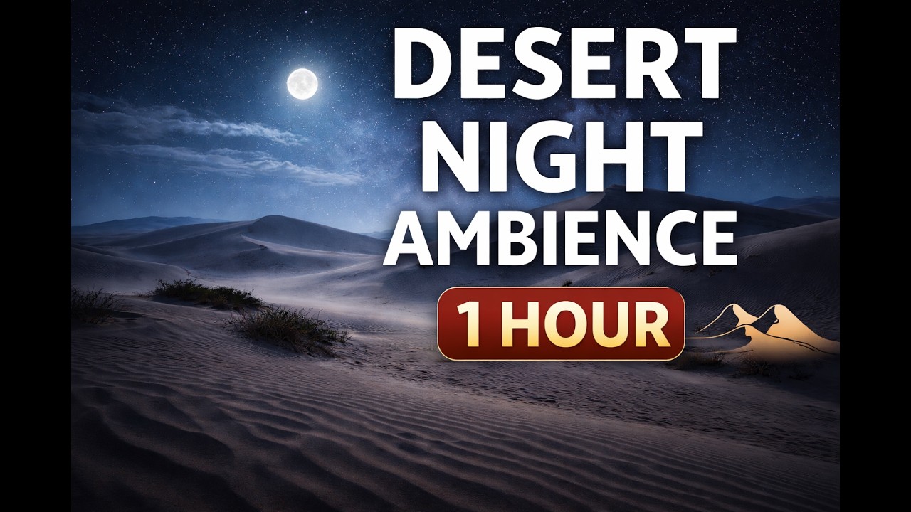🌙 Desert Night Wind Ambience 1 Hour Track