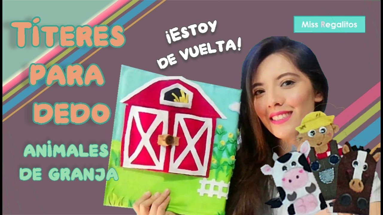 Tutorial: ¿Cómo hacer títeres para dedos? Animales de granja, parte 1 (libro sensorial/quiet book)