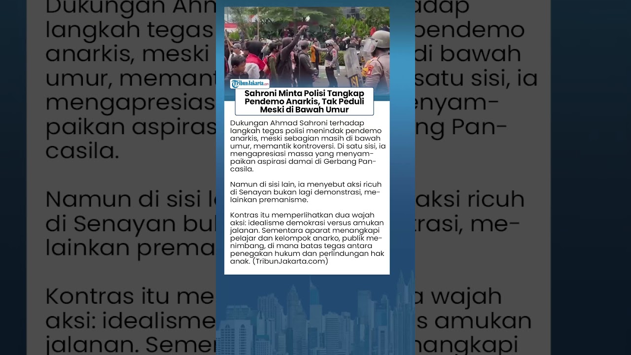 Sahroni Desak Polisi Tangkap Pendemo Anarkis, Tak Peduli Meski di Bawah Umur: &lsquo;Sikapnya Brengsek&rsquo;