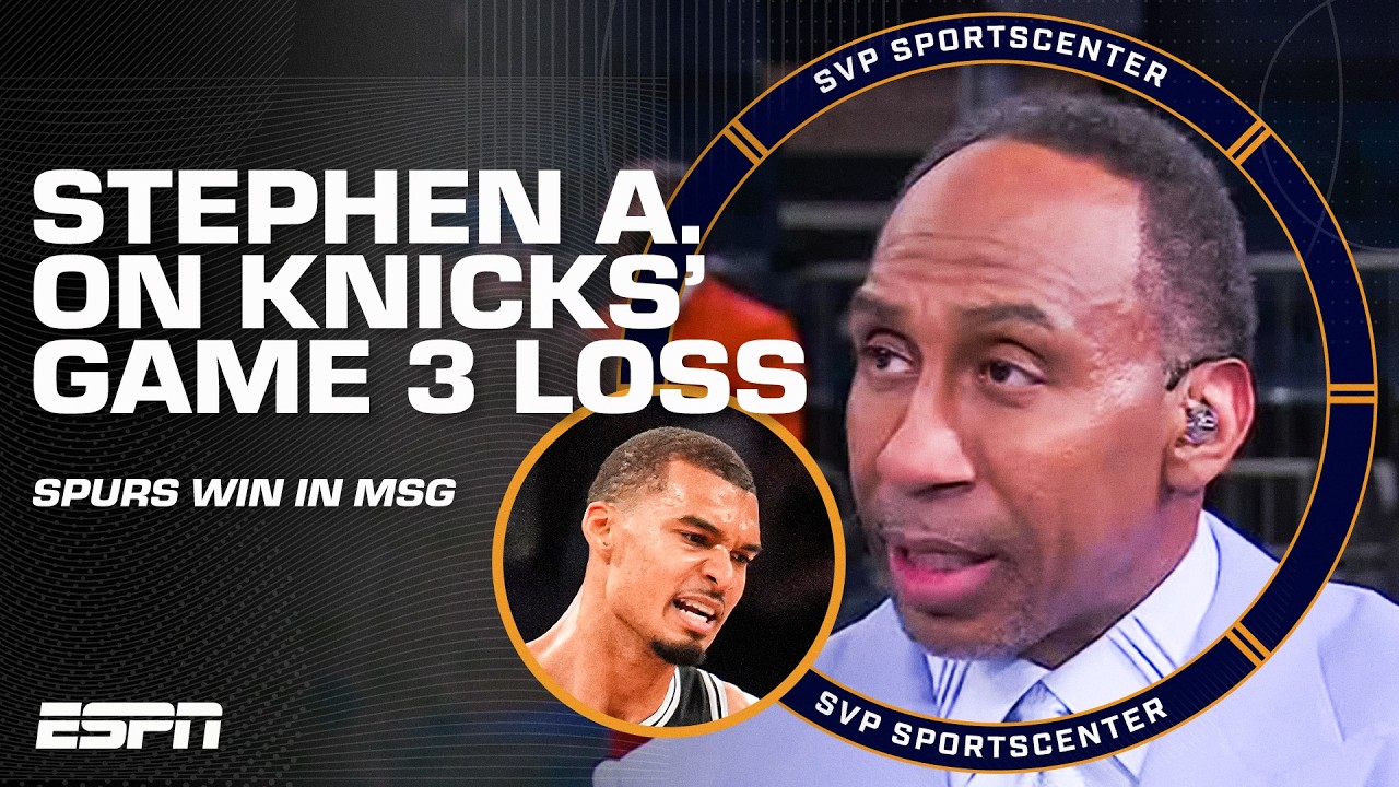 Stephen A. REACTS to Spurs winning NBA Finals Game 3 vs. Knicks in MSG 🍿 | SC with SVP