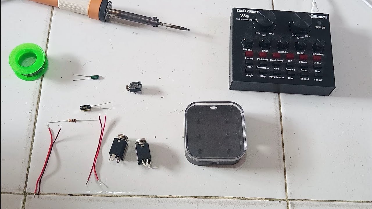 Cara Membuat converter alat musik gitar ke Soundcard V8