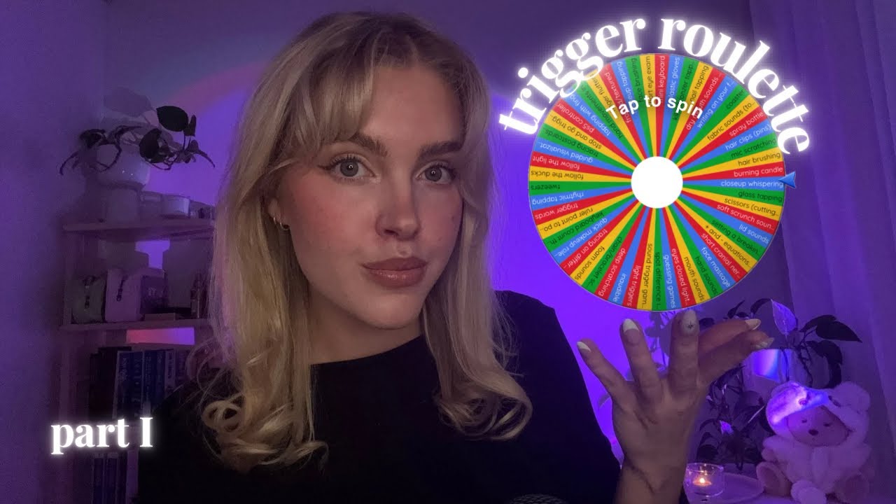 ASMR trigger roulette 🎡 | part I | trigger assortment | tapping, instructions, mouth sounds & more