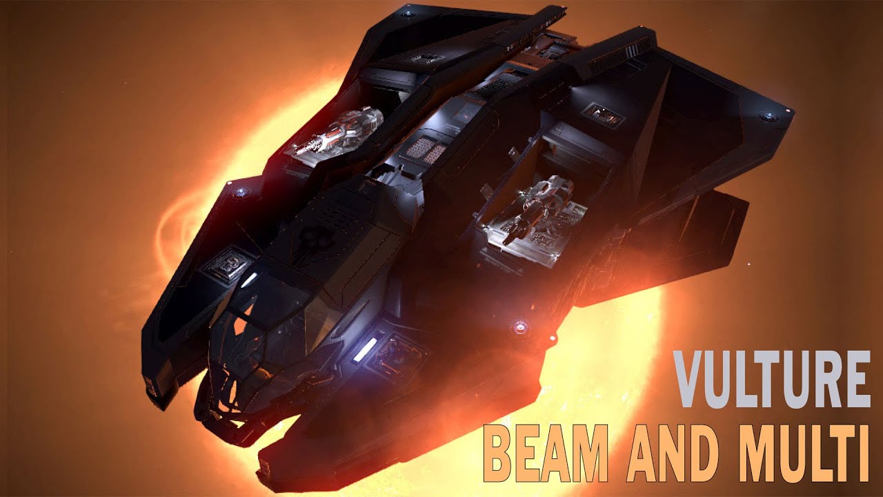 Elite:Dangerous. Vulture Thermal Vent Beam and Corrosive Shell Multi-Cannon combo
