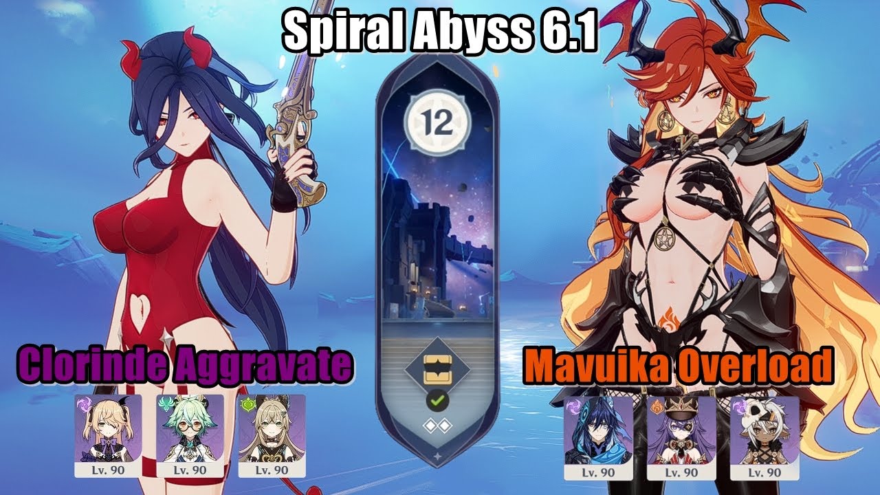 Spiral Abyss 6.1 / Clorinde C1 Aggravate & Mavuika C1 Overload without Nodkrai | Genshin Impact