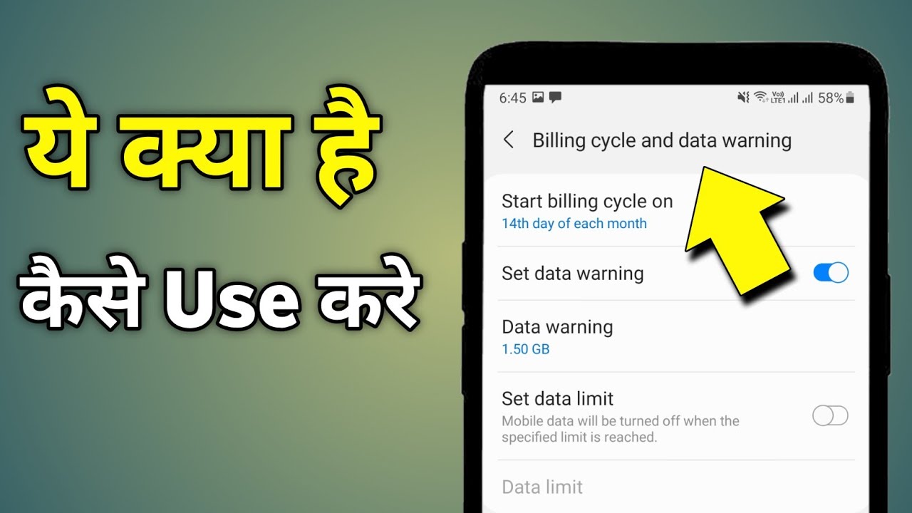 Billing Cycle And Data Warning | Samsung Billing Cycle And Data Warning