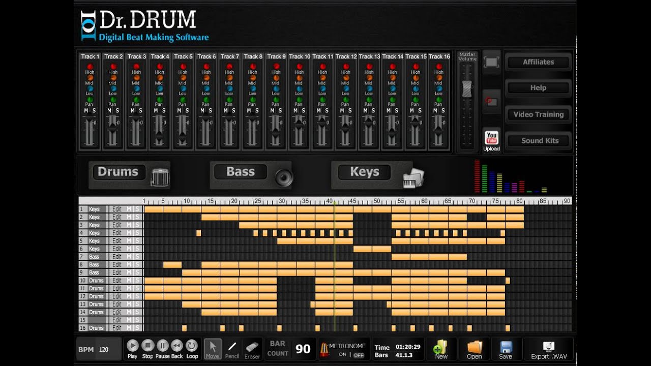 Dr Drum - Online Beat Maker Software