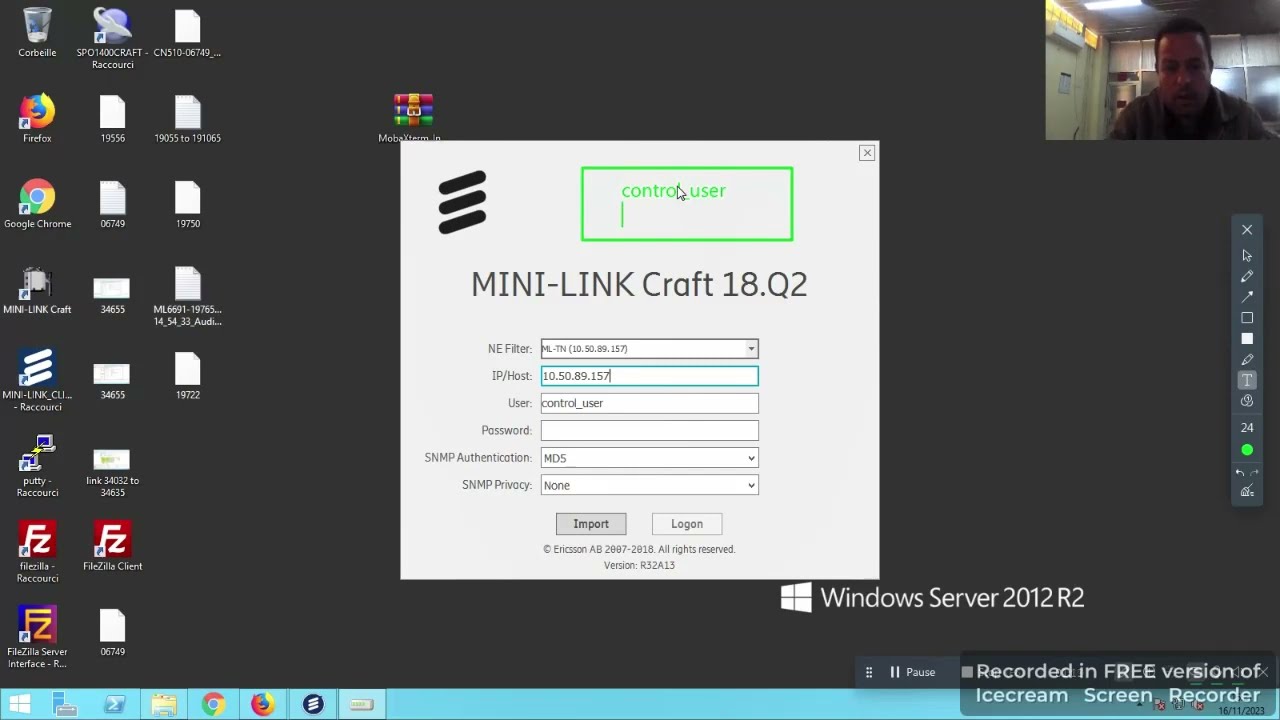 Configuration du lien de transmission Mini Link TN Ericsson Partie1