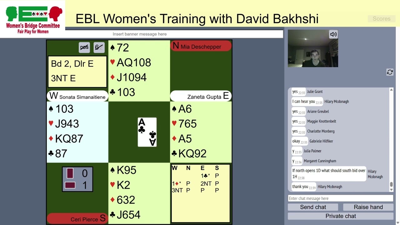 EBL - Online Training Session with David Bakhshi 10th March 2025