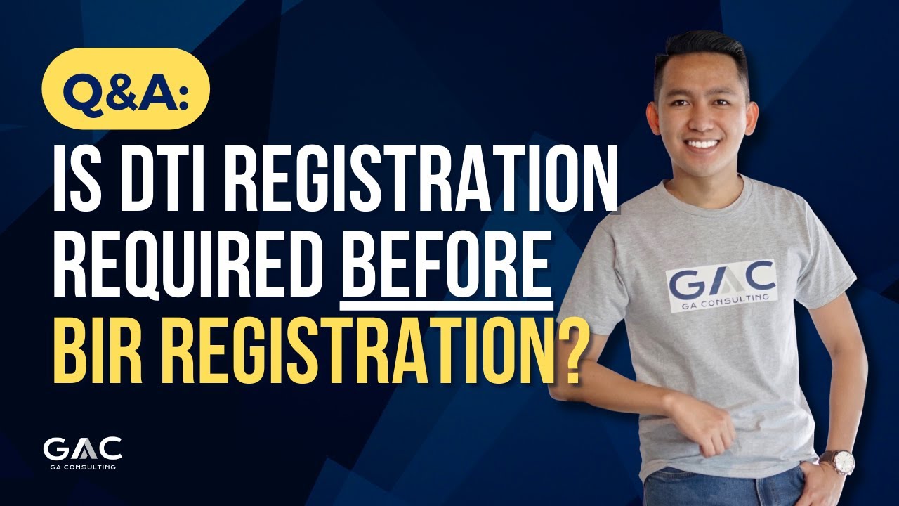 Is DTI Registration Required Before BIR Registration? #dti #tax #businessregistration #BIR