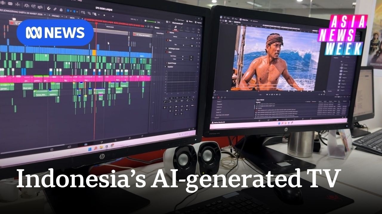 Behind the scenes of Indonesia's AI generated TV series | Asia News Week | ABC NEWS