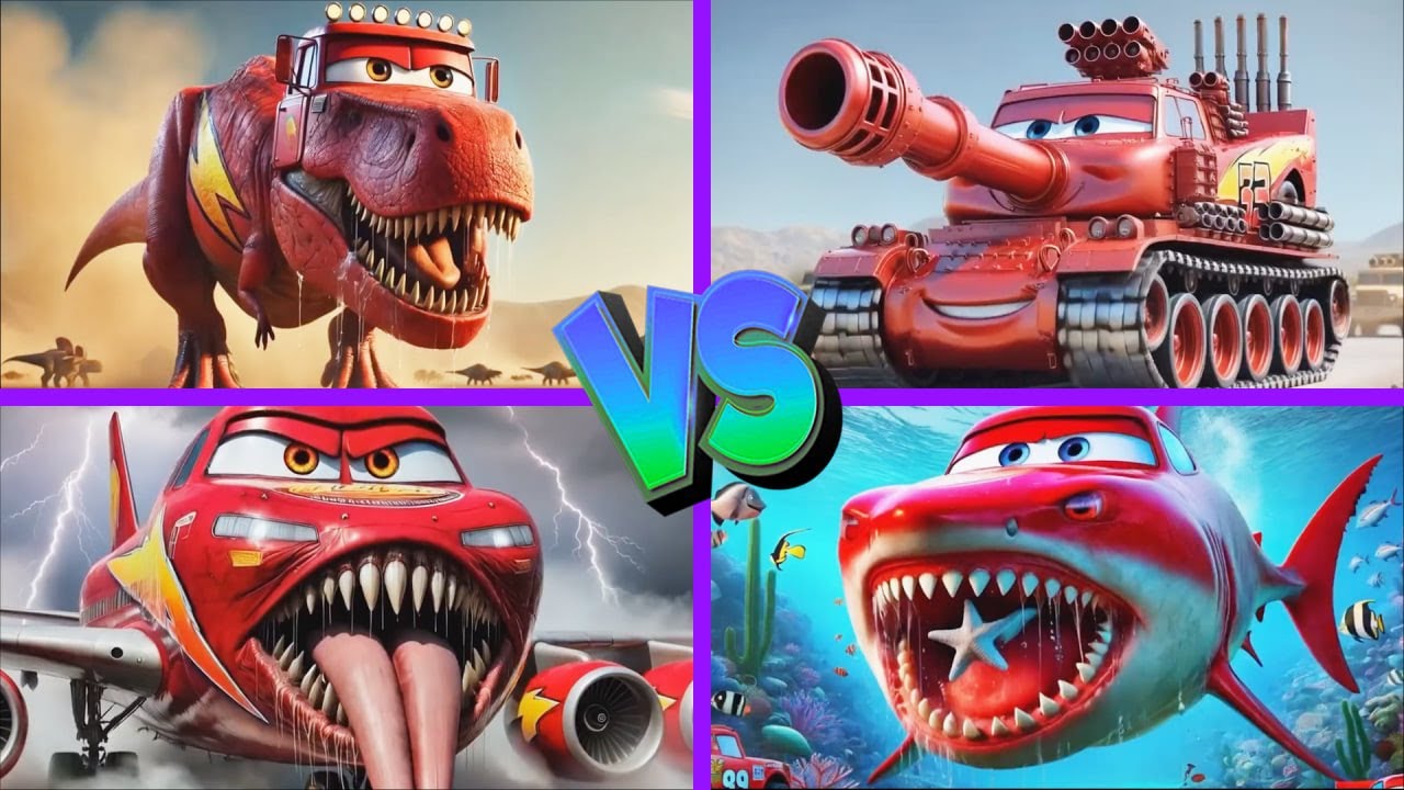 Акула Маккуин🆚Танк Маккуин🆚Динозавр Маккуин🆚Заражённое небо Маккуин - Tiles Hop EDM Rush 🎶