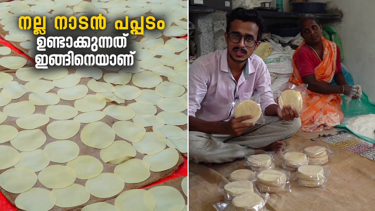 നല്ല നാടൻ പപ്പടം ഉണ്ടാക്കുന്നത് ഇങ്ങിനെയാണ്  | Handmade Pappadam Making | Palakkad