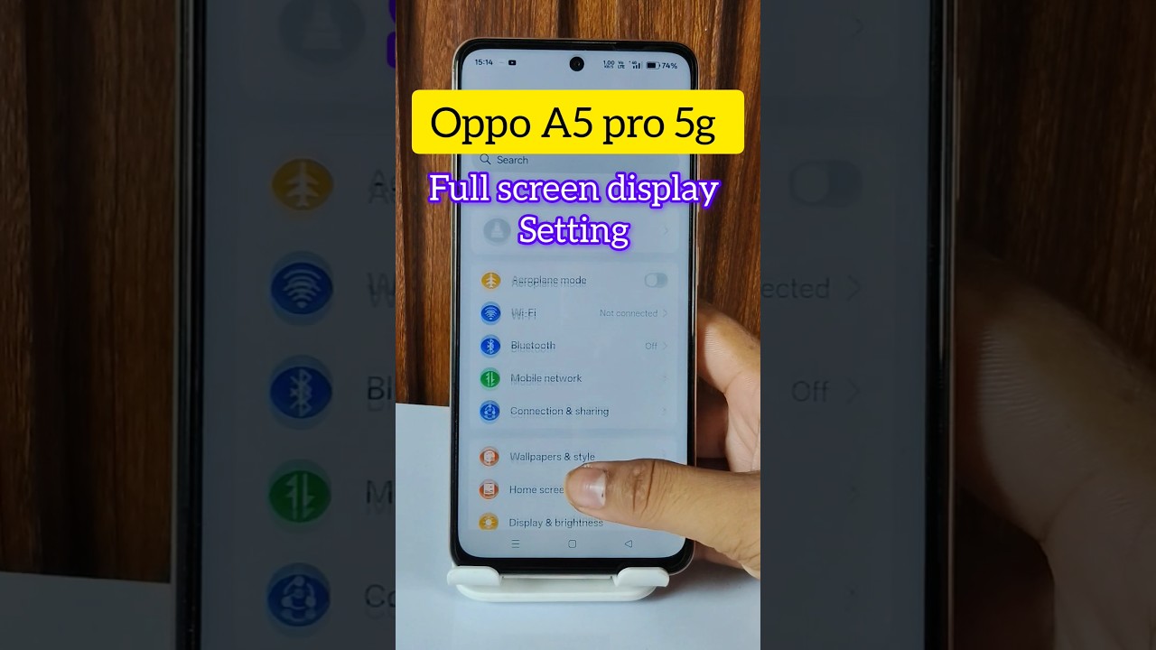 Oppo A5 pro 5g gesture navigation setting / Full screen display mode setting #oppo #Opppoa5pro5g