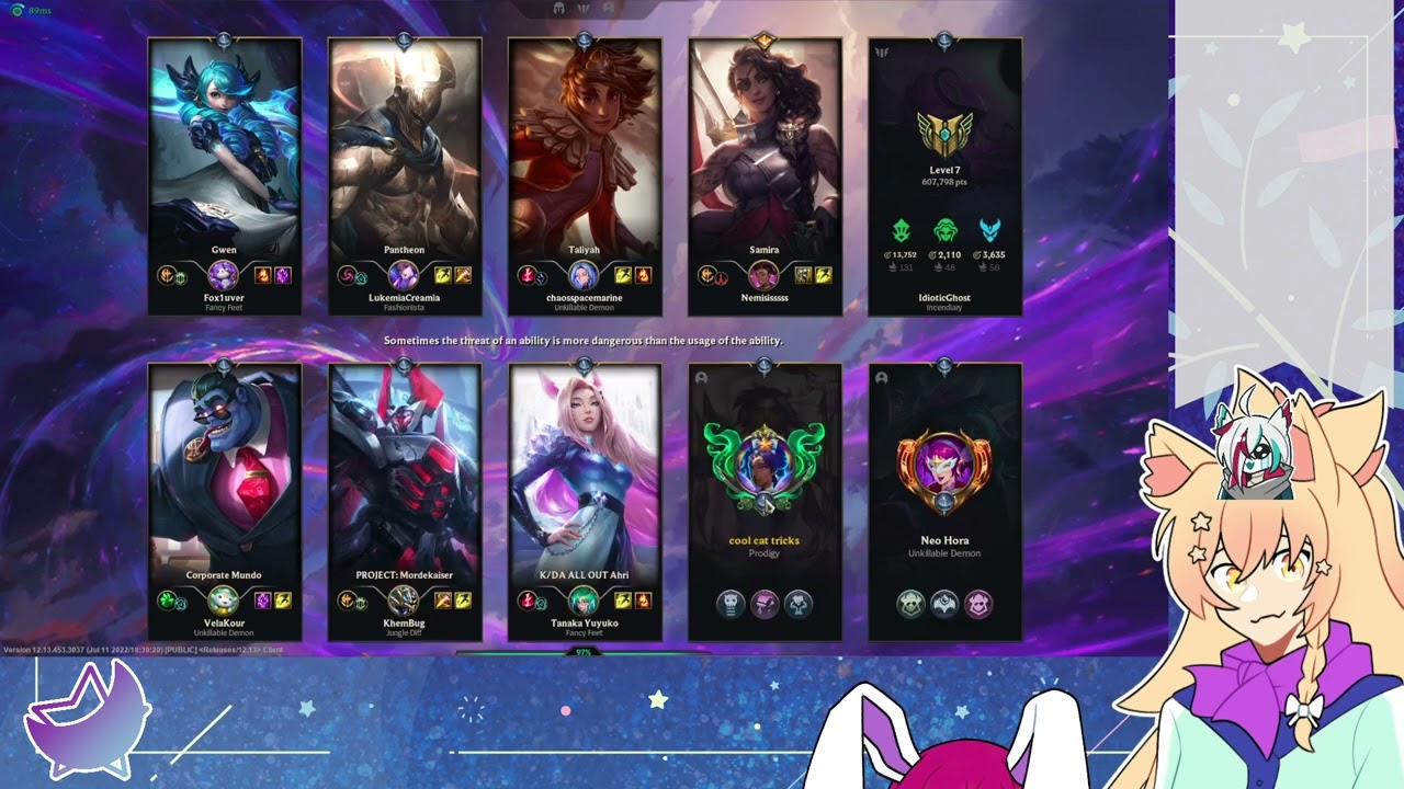 league stream with nami and neo :3 | cool cat tricks real