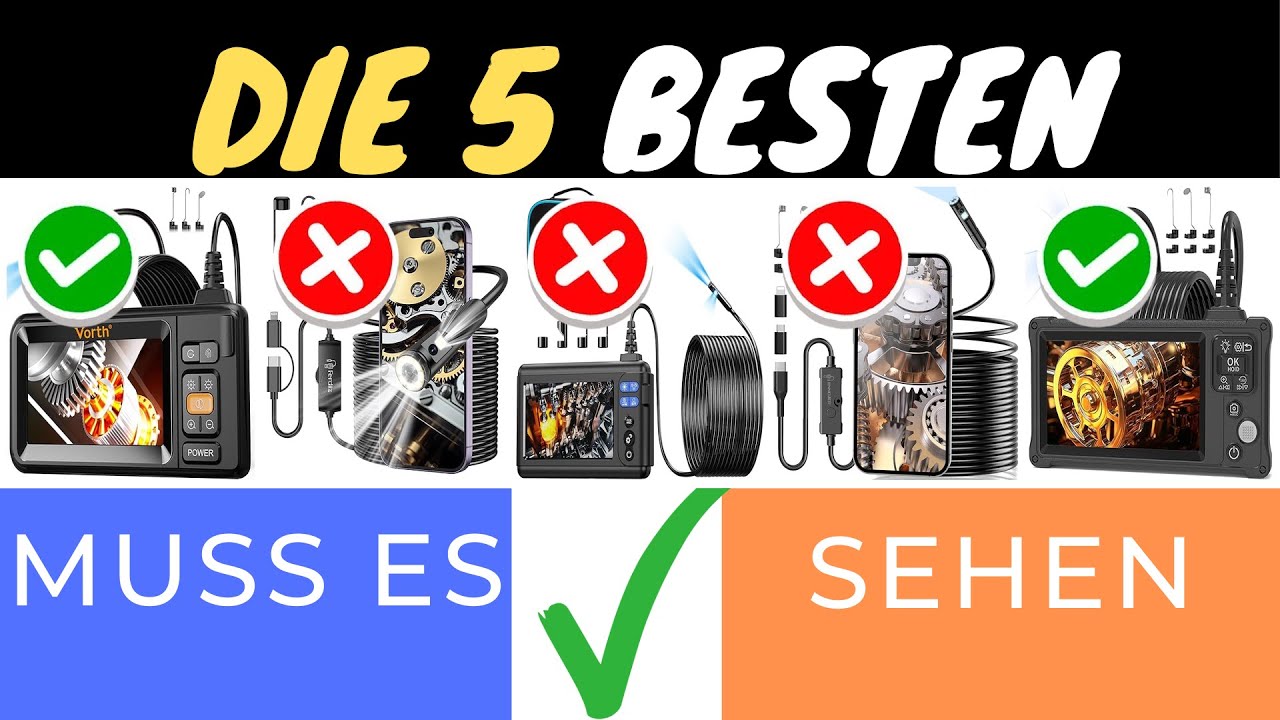 DIE 5 BESTEN ENDOSKOP-ROHRKAMERAS 2025 📸🔍 - VERGLEICH & TEST!