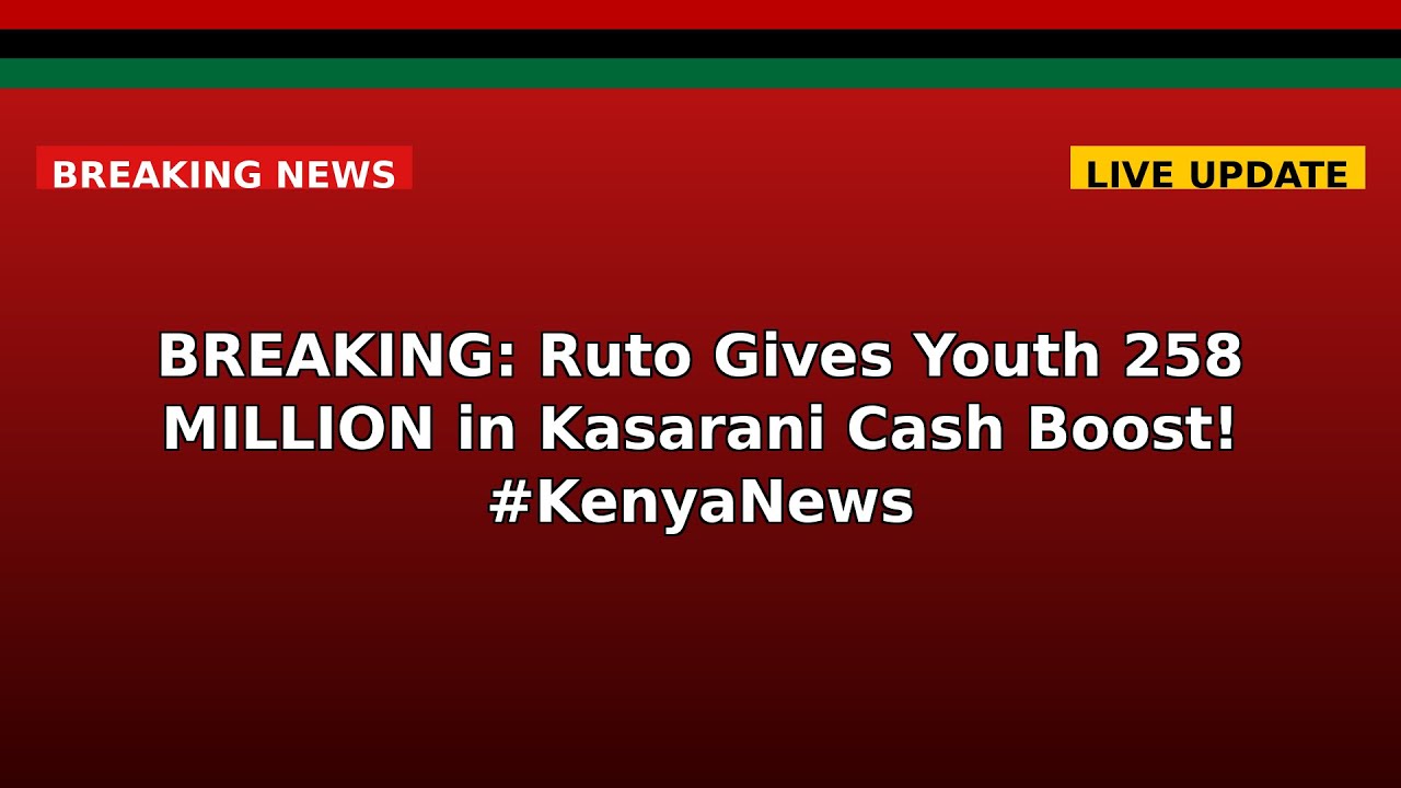 BREAKING: Ruto Gives Youth 258 MILLION in Kasarani Cash Boost! 