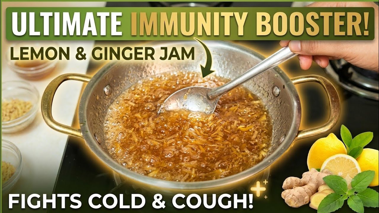 Medicinal Lemon Ginger Jam.  Immunity Booster,  Goodness of honey.