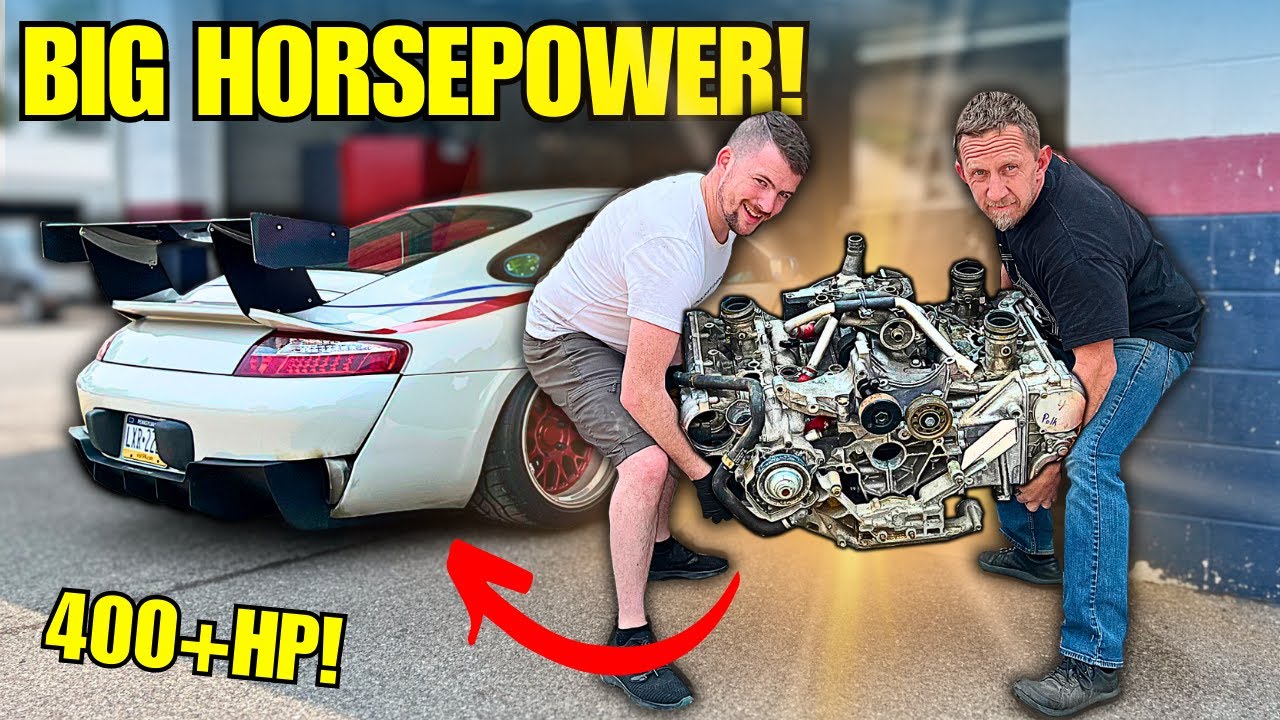 Замена гоночного двигателя GT3 мощностью более 400 л.с. на наш Porsche 911 Slantnose!