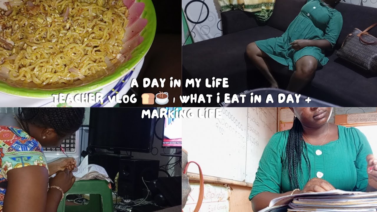 TEACHER VLOG | What I Eat in a Day 🍞☕ Realistic Teacher Life, Marking & Evening Routine