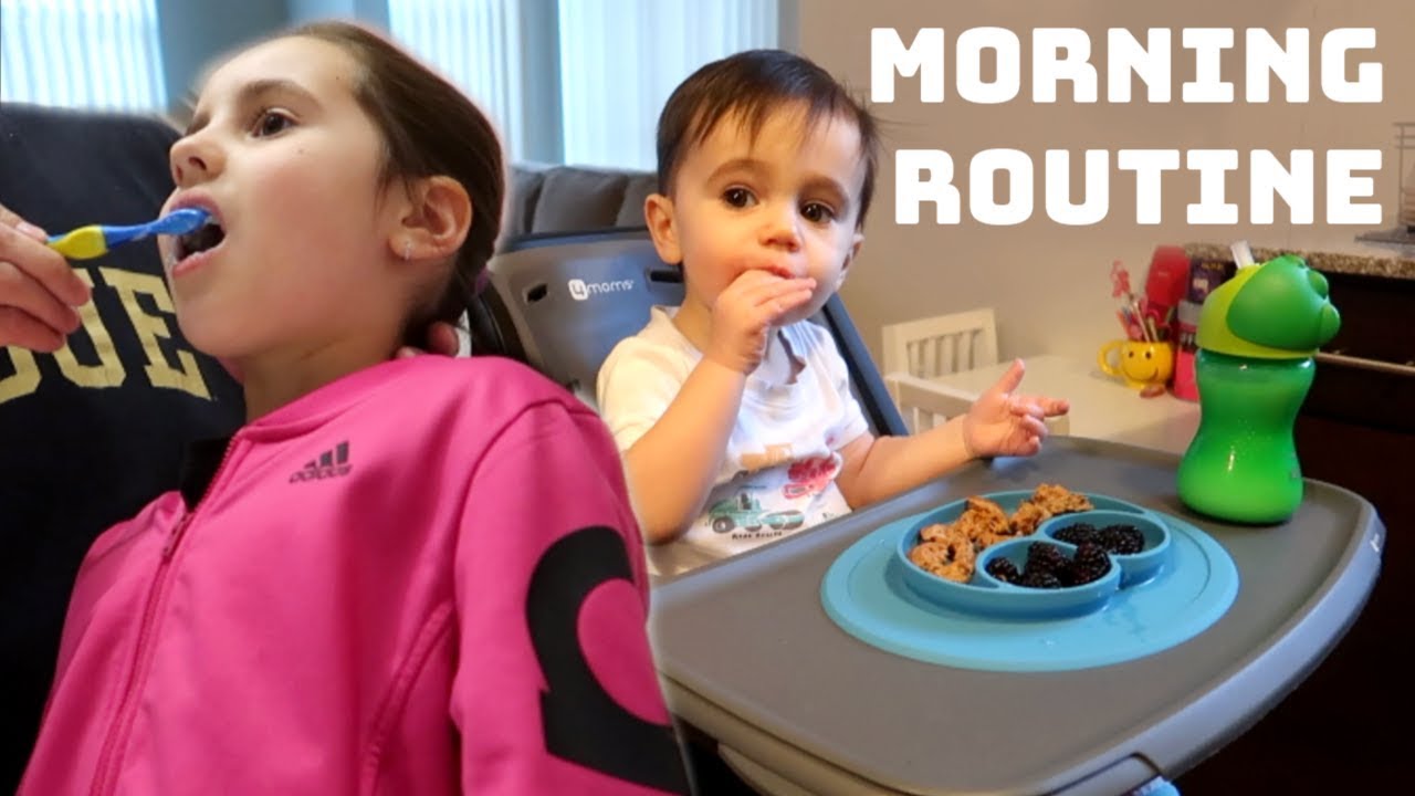 MY MORNING ROUTINE WITH 2 KIDS (School Day)