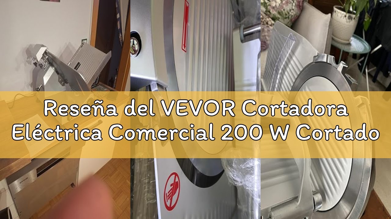 Reseña del VEVOR Cortadora Eléctrica Comercial 200 W Cortadora Jamonera Hoja 203 mm 350-400 rpm Cort
