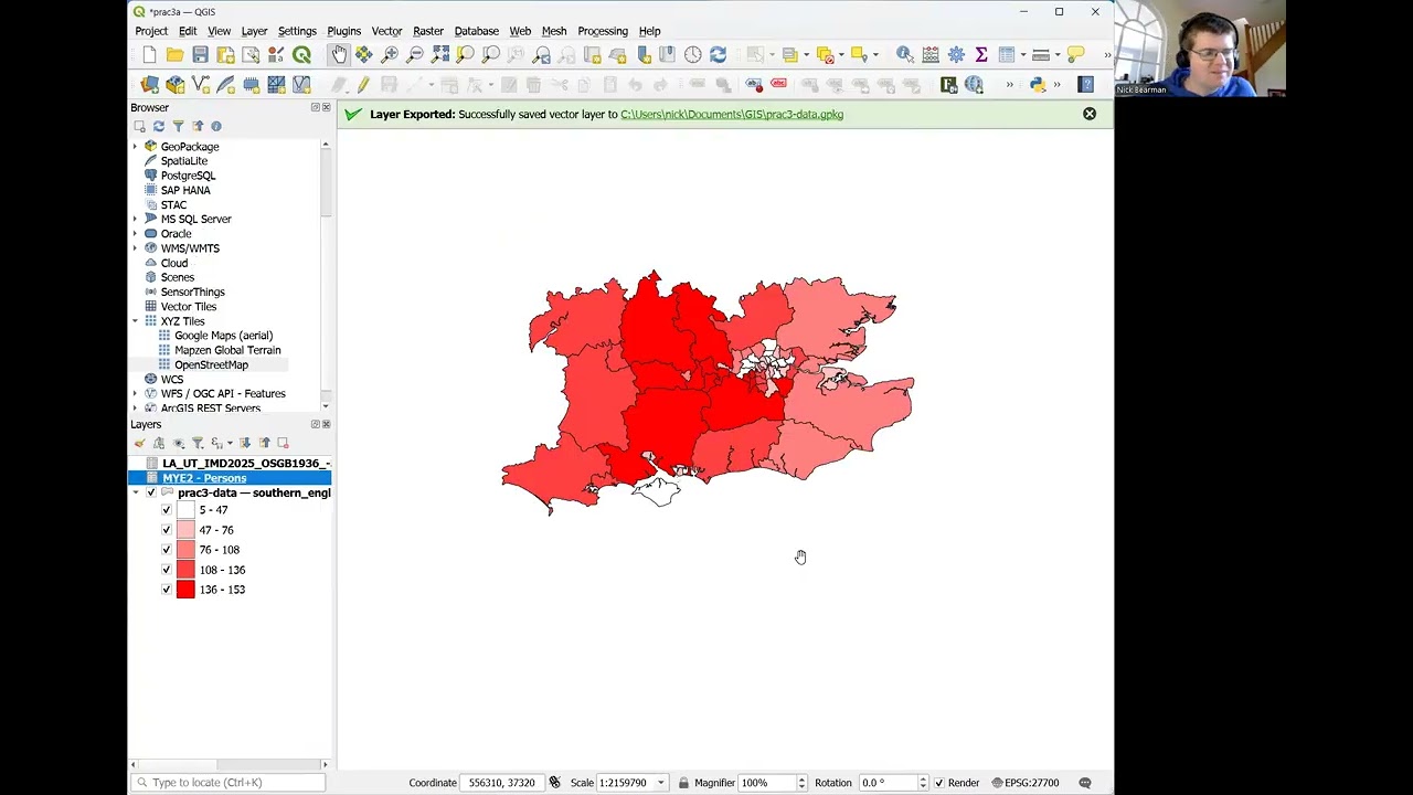 Advanced QGIS: Spatial Analysis - Prac3 Greenspace Access Points