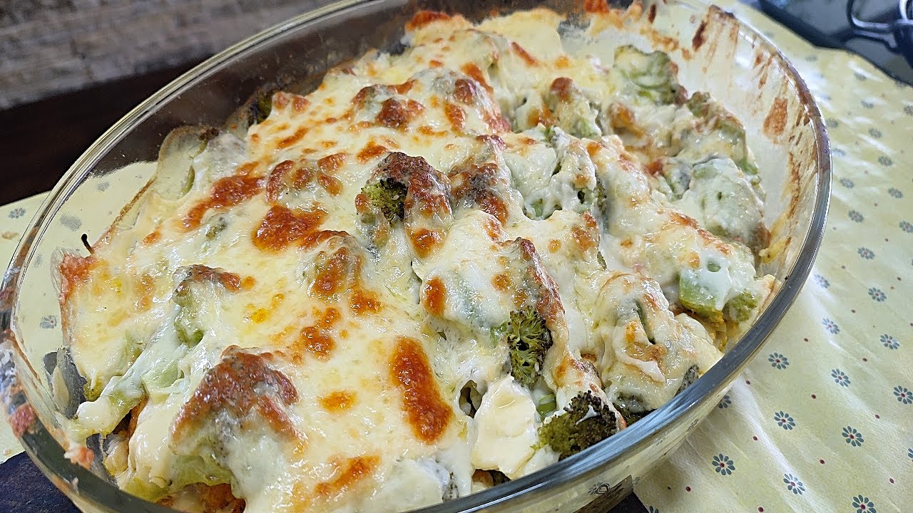 Gratinado de Frango com Brócolis