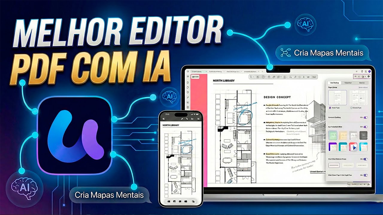O MELHOR Editor de PDF com IA cria até Mapas Mentais (Testei o UPDF!)