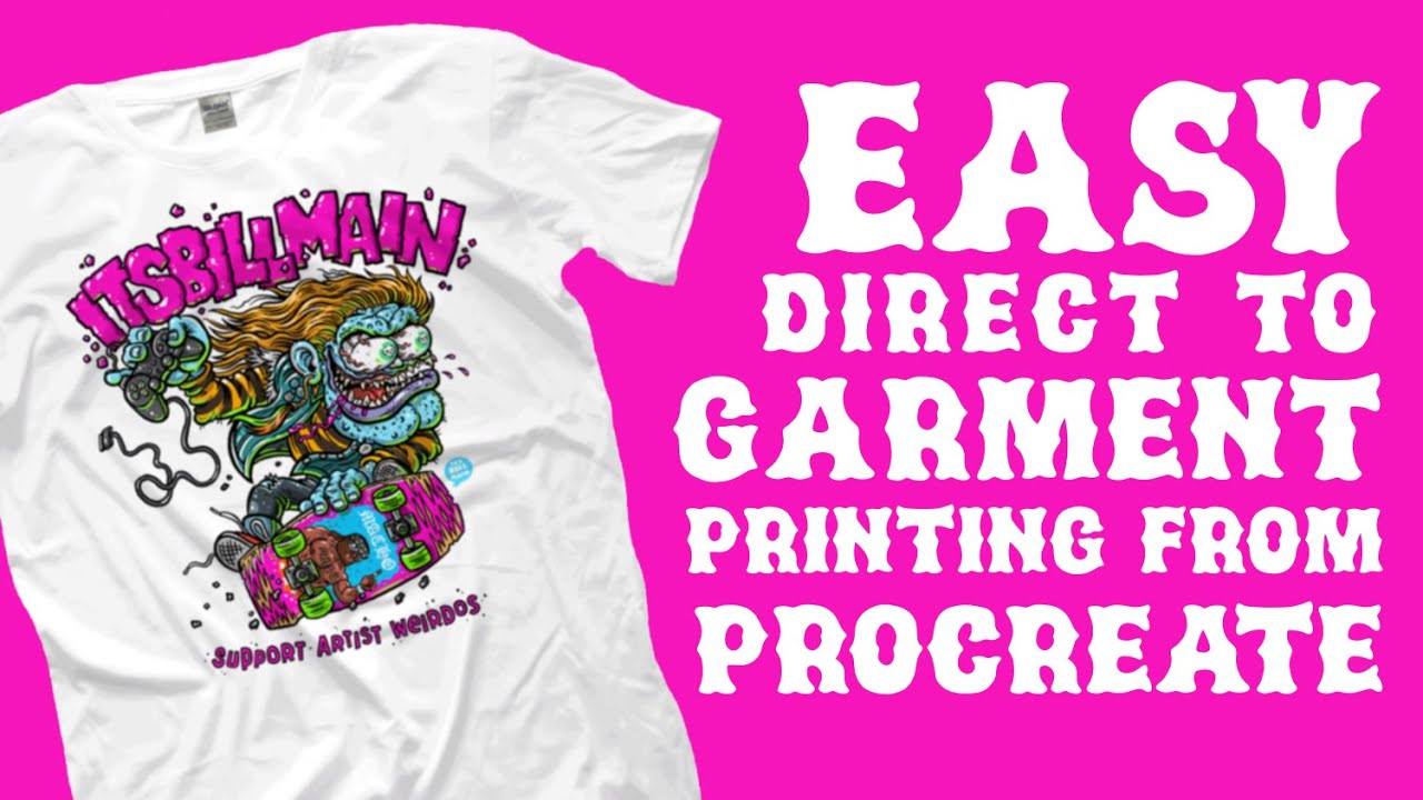 Direct to Garment Printing + Print on Demand - Procreate T Shirt Design