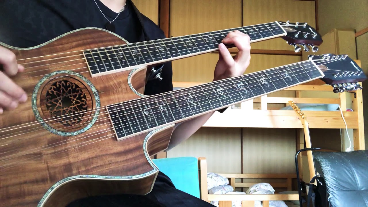 Wanted Dead or Alive Taylor double neck acoustic guitar cover