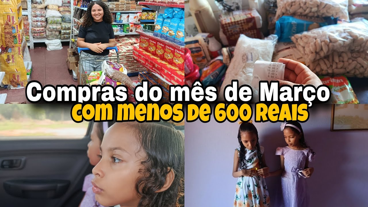 Compras do m&ecirc;s para 4 pessoas,com menos  de 600 reais 🛒🙏🏽