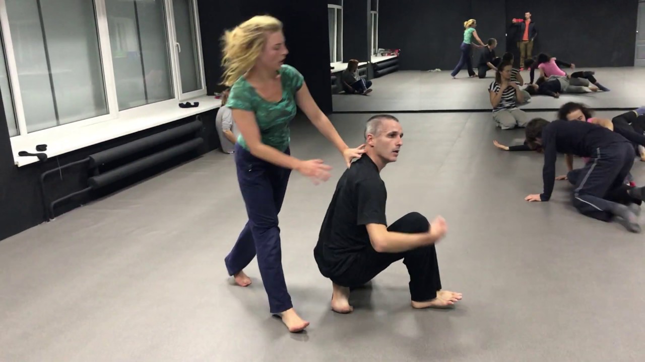Contact improvisation .Tomara Maksimenko and Sergei Semichev